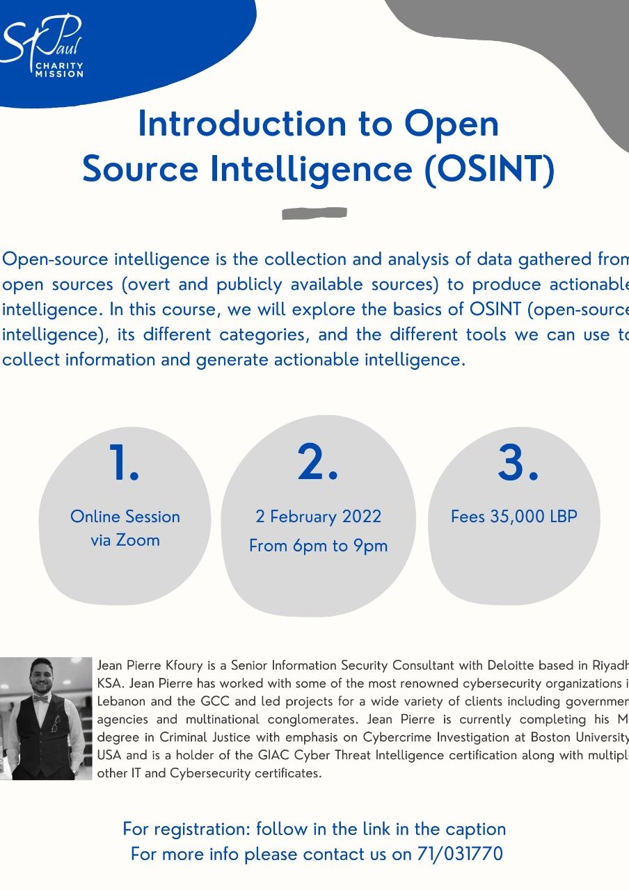 Introduction to Open Source Intelligence (OSINT)