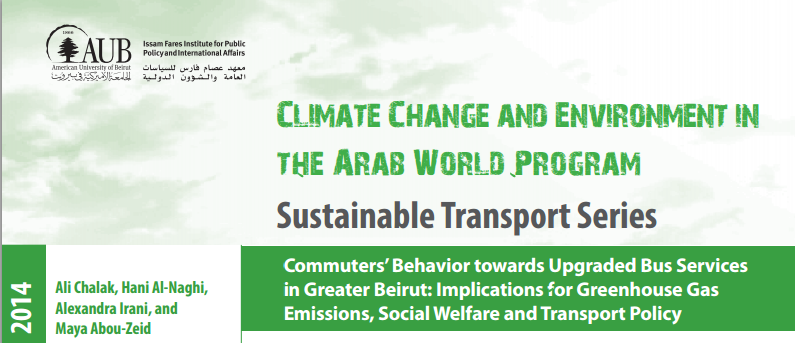 Commuters’ Behavior Towards Upgraded Bus Services In Greater Beirut: Implications For Greenhouse Gas Emissions, Social Welfare And Transport Policy