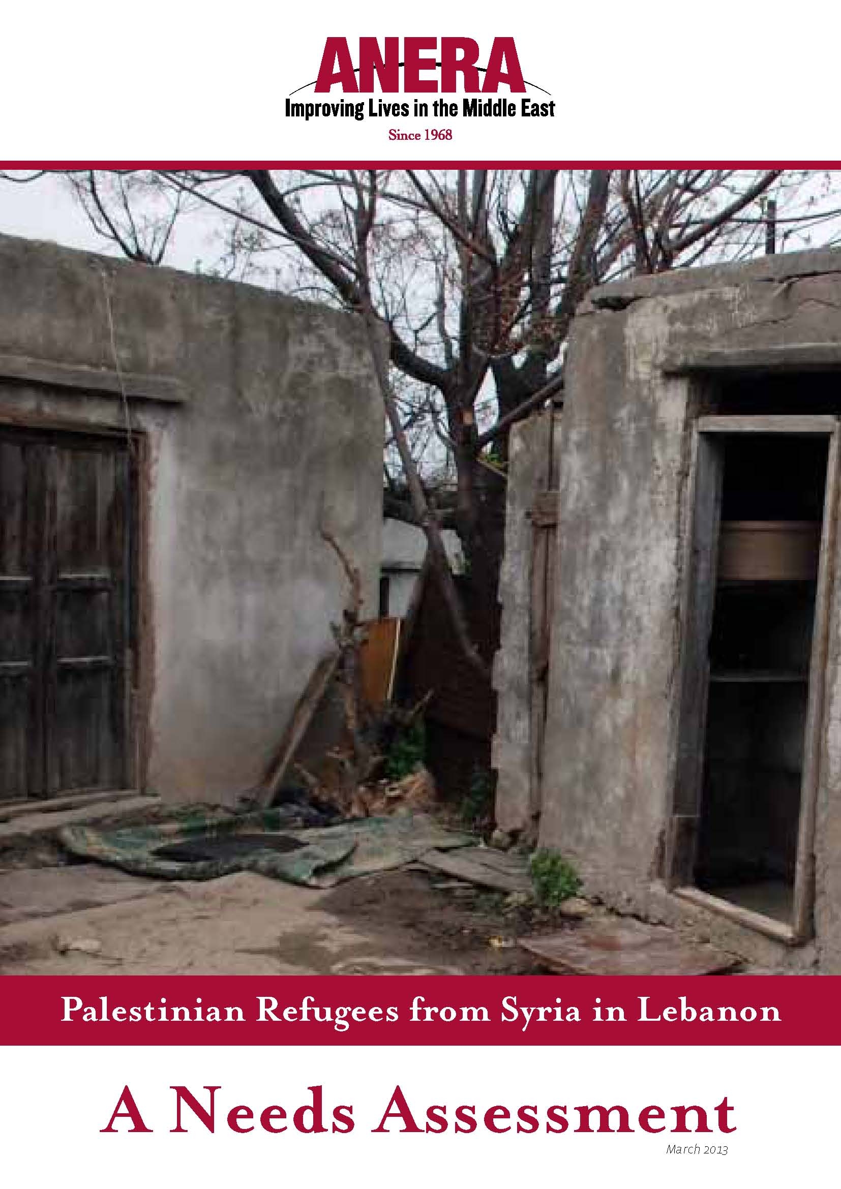 Palestinian Refugees From Syria In Lebanon - A Needs Assessment