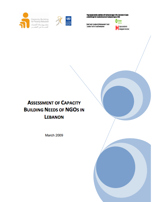 Assessment Of Capacity Building Needs Of Ngos In Lebanon