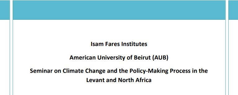 Climate Change: Impacts, Adaptations And Policy-Making Process: Palestine As A Case Study (Full Text) | Ifi Region-Specific Study